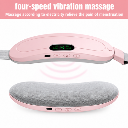 Period Cramp Relief Belt – Soothing Heat & Vibration Therapy for Menstrual Pain